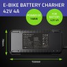 Ładowarka Qoltec do roweru skutera elektrycznego 36V | 42V | 4A | 5.5*2.1 +kabel zasilający