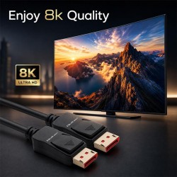 Kabel DisplayPort Qoltec M/M v2.1 | 54G | 3m