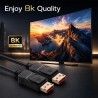 Kabel DisplayPort Qoltec M/M v2.1 | 54G | 3m