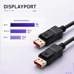 Kabel DisplayPort Qoltec M/M v2.1 | 54G | 3m