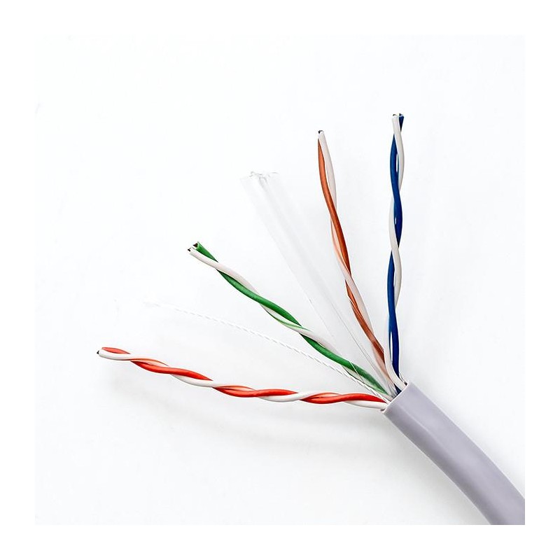Kabel sieciowy Qoltec skrętka UTP | CAT6 | 305m | PCV szary