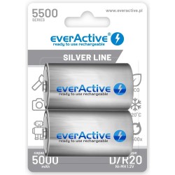 Akumulatorki D/R20 everActive Silver Line 5500 mAh 2 sztuki