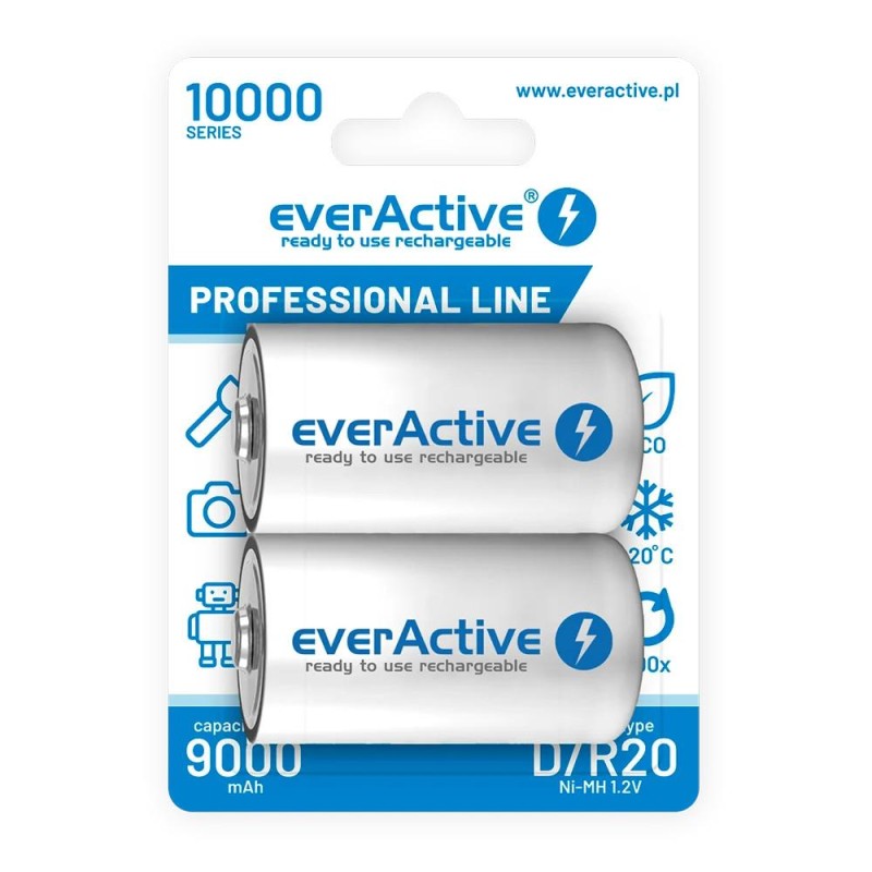 Akumulatorki D/R20 everActive Professional Line 10000 mAh 2 sztuki