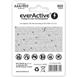 Akumulatorki AAA/R03 everActive Silver Line 800 mAh 2 sztuki