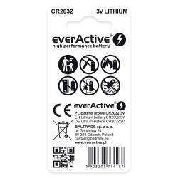 Baterie litowe CR2032 everActive blister 2szt.