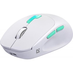 Mysz bezprzewodowa Defender NITTA MM-307 optyczna 1600dpi 2.4 GHz + Bluetooth biała AKUMULATOR