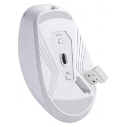 Mysz bezprzewodowa Defender NITTA MM-307 optyczna 1600dpi 2.4 GHz + Bluetooth biała AKUMULATOR