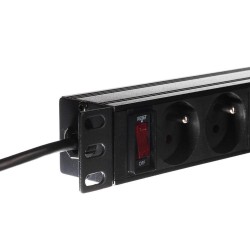 Listwa zasilająca PDU Netrack 10'' 1U, 230V/16A, 4xE, ALU
