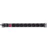 Listwa zasilająca PDU Netrack 19'' 1U, 230V/16A, 8xE, ALU