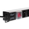 Listwa zasilająca PDU Netrack 19'' 1U, 230V/16A, 8xE, ALU