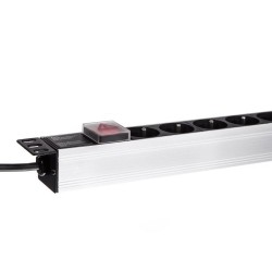 Listwa zasilająca PDU Netrack 19'' 1U, 230V/16A, 8xE, ALU