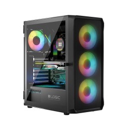 Obudowa LOGIC PORTOS ARGB MIDI USB 3.0 Black