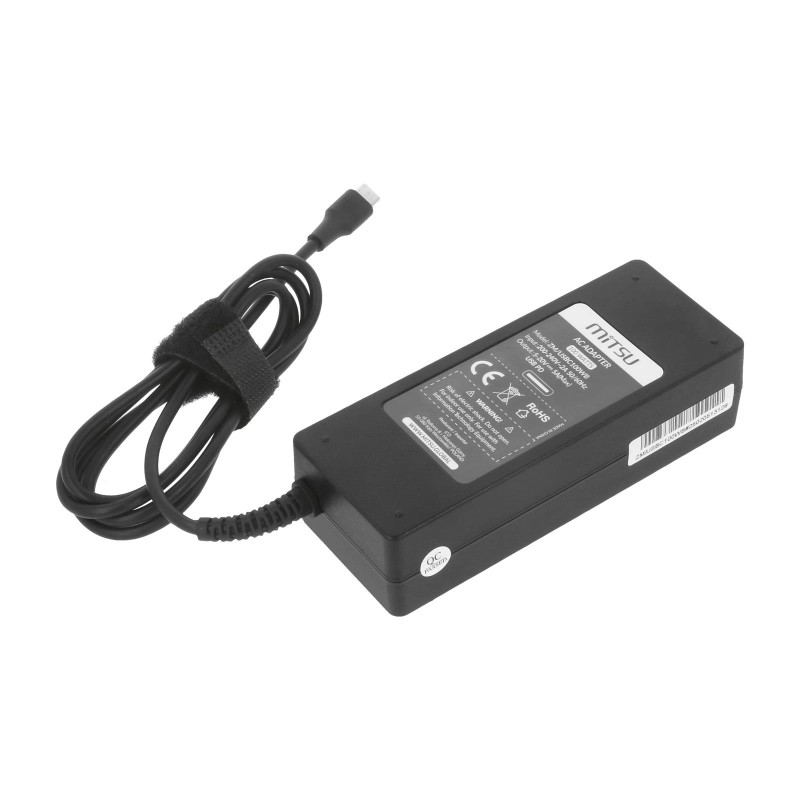 Zasilacz sieciowy Mitsu 100W USB-C, USBC, 5-20V, 3-5A (black) do notebooka