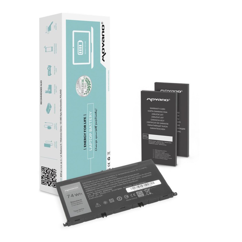 Bateria Movano do notebooka Dell Inspiron 15 (7557), 15 (7559), 357F9 (10.8V-11.1V) (6600 mAh)