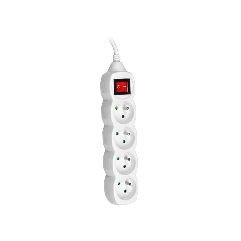 Przedłużacz TRACER PowerCord 3,0m (4 gniazda, wyłącznik, biały)