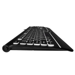Klawiatura przewodowa Tracer Ofis PRO White lightening USB czarna