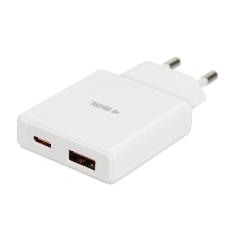 Ładowarka sieciowa iBOX C-43 Slim USB A+C 30W biała