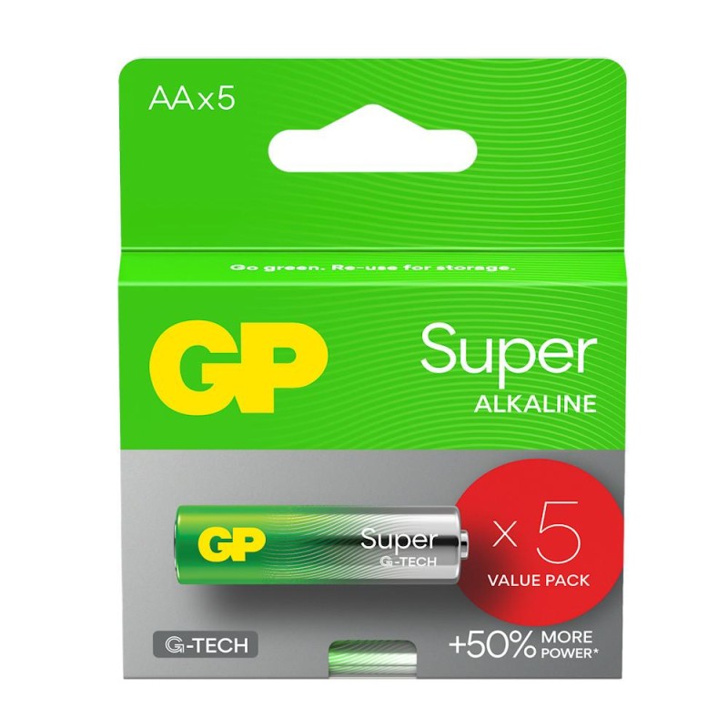 Bateria alkaliczna AA / LR6 GP Super Alkaline G-TECH - 5 sztuk