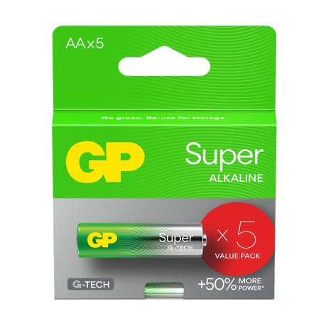 Bateria alkaliczna AA / LR6 GP Super Alkaline G-TECH - 5 sztuk