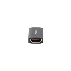 Adapter Lanberg HDMI(F)- HDMI(F) 8K beczka srebrna aluminium
