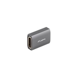 Adapter Lanberg HDMI(F)- HDMI(F) 8K beczka srebrna aluminium