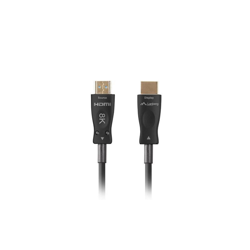 Kabel HDMI Lanberg M/M v2.1 50m 8K czarny optyczny AOC