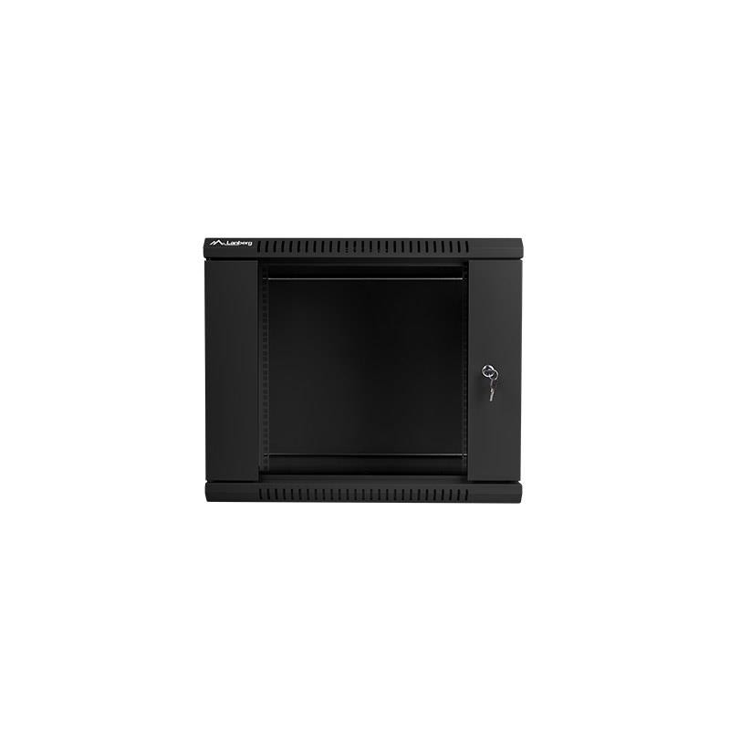 Szafa instalacyjna Rack wisząca 19" 9U 600x450 czarna Lanberg (flat pack)