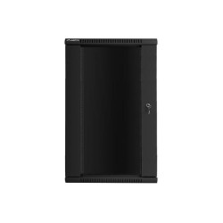 Szafa instalacyjna Rack wisząca 19" 22U 600x600 czarna Lanberg (flack pack)