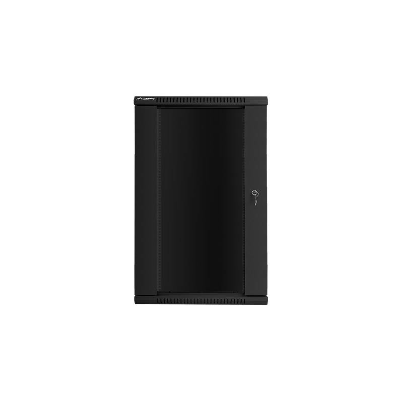 Szafa instalacyjna Rack wisząca 19" 22U 600x600 czarna Lanberg (flack pack)