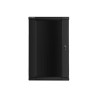 Szafa instalacyjna Rack wisząca 19" 22U 600x600 czarna Lanberg (flack pack)