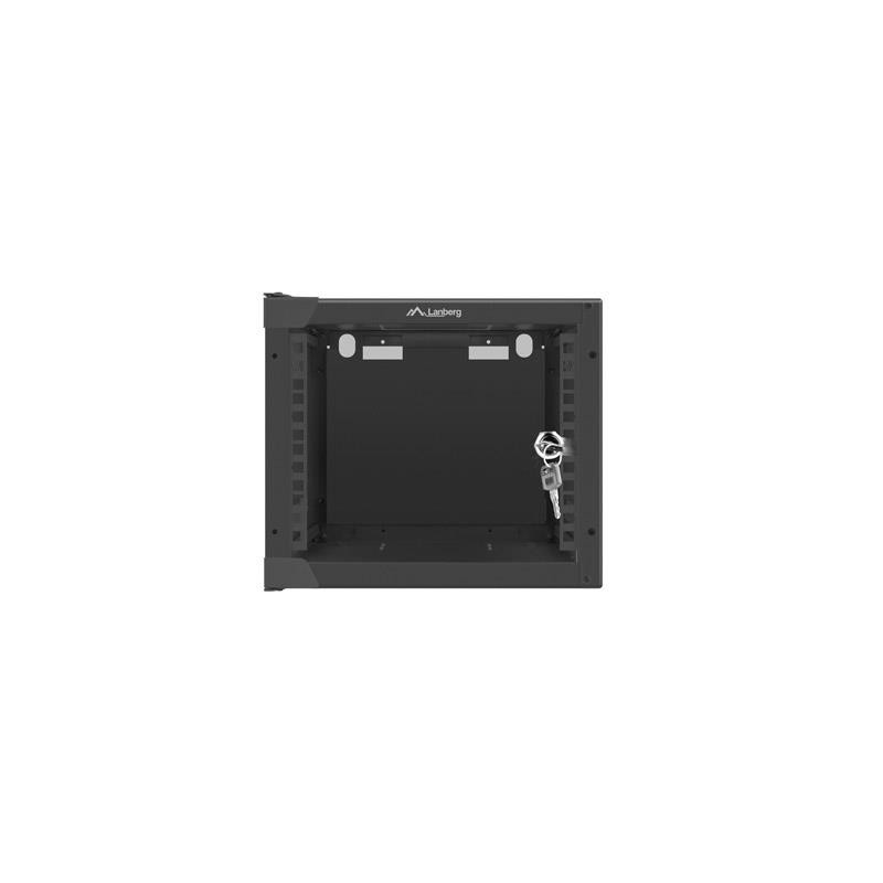 Szafa instalacyjna Rack wisząca 10" 4U 280x310mm czarna Lanberg (flat pack)