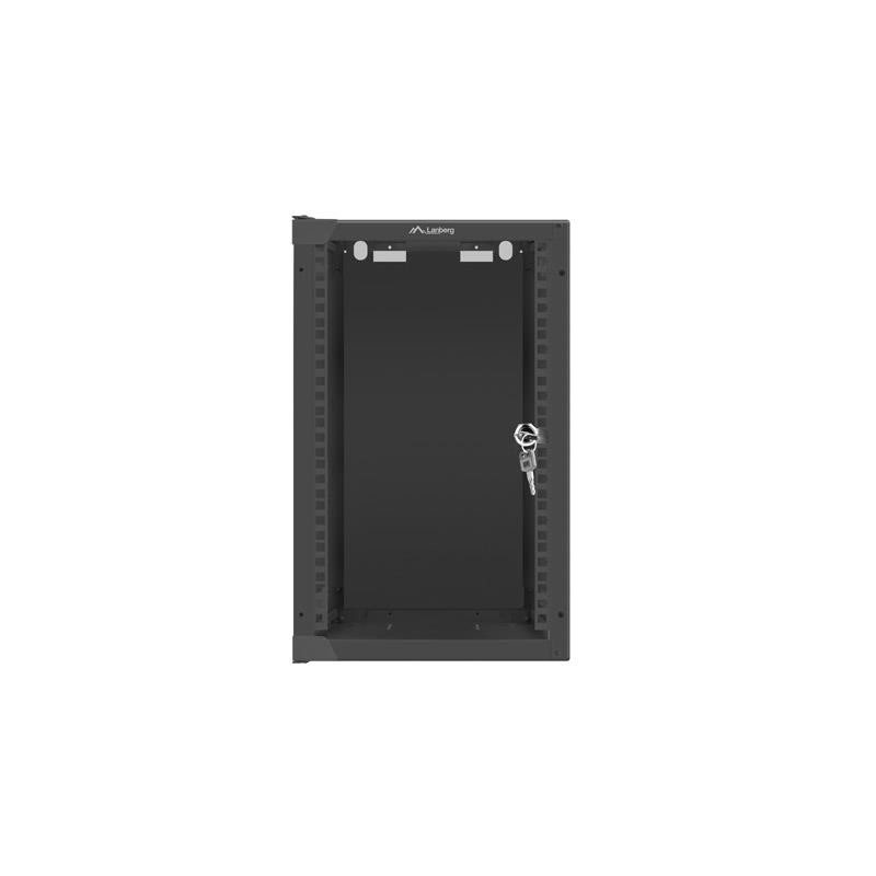 Szafa instalacyjna Rack wisząca 10" 9U 280x310 czarna Lanberg (flat pack)