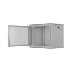 Szafa instalacyjna Lanberg rack wisząca 19" 9U 600x450 drzwi perforowane szara (flat pack)