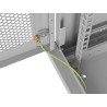 Szafa instalacyjna Lanberg rack wisząca 19" 9U 600x450 drzwi perforowane szara (flat pack)