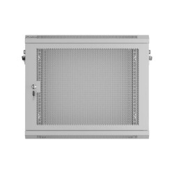 Szafa instalacyjna Lanberg rack wisząca 19" 9U 600x450 drzwi perforowane szara (flat pack)