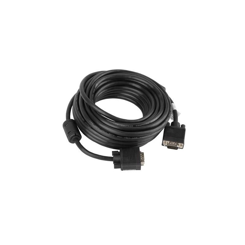 Kabel VGA Lanberg M/M 10m Ekran Ferryt czarny
