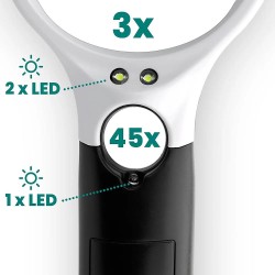 Lupa / szkło powiększające z podświetleniem LED everActive MG-01