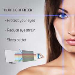 Filtr światła niebieskiego Qoltec 24" | 16:9 | Ochrona wzroku | Anti Glare | Matowy | na monitor