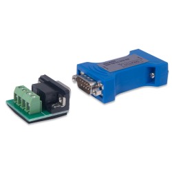Konwerter / Adapter DIGITUS RS232 (DB9) żeński do RS485 (DB9) męski + 3-pin listwa śrubowa, dystans 1200m (RS-485), 5m (RS-232)