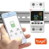 Miernik zużycia energii Qoltec Jednofazowy | DIN35 | Historia pomiaru | Wi-Fi | TUYA