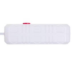 Listwa zasilająca Maclean MCE388 W, przedłużacz 2 gniazda + 3xUSB, 110-240V AC 50/60Hz, 2.1A max 2500W, 3 m, biała