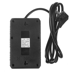 Listwa zasilająca Maclean MCE392 B, przedłużacz 4 gniazda + 3xUSB, 110-240V AC 50/60Hz, 2.1A max 2500W, 1,5m, czarna