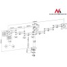 Uchwyt biurkowy na 3 monitory Maclean MC-691 13-27" 8kgx3 czarny podwójne ramiona VESA 75x75 oraz 100x100