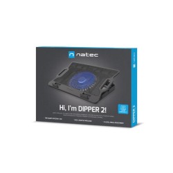 Podstawka chłodząca pod notebooka Natec Dipper 2 12.1-17.3" z wentylatorem, podświetlenie 2 USB