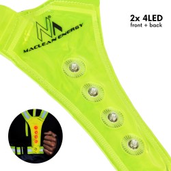Szelki LED dla biegaczy, rowerzystów Maclean MCE425