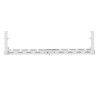 Organizer podbiurkowy na kable Maclean MC-103 W, max. obciążenie 5kg, max. 728mm, biały