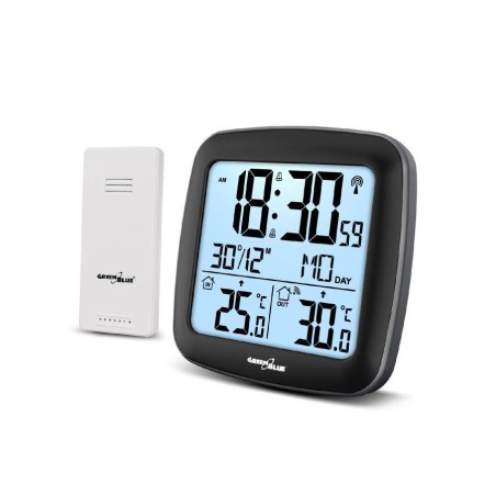 Stacja pogody bezprzewodowa GreenBlue GB542 z systemem DCF kalendarz, alarm