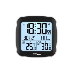 Stacja pogody bezprzewodowa GreenBlue GB542 z systemem DCF kalendarz, alarm