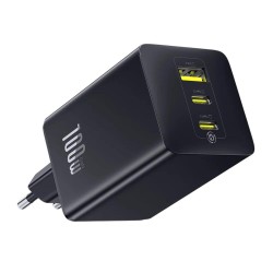 Ładowarka sieciowa Baseus GaN EnerFill FE11 P10182102123-00 szybka 100W 2xUSB-C PD + 1xUSB czarna