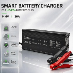 Ładowarka Qoltec do LiFePO4 12V | 20A | PF 0.9